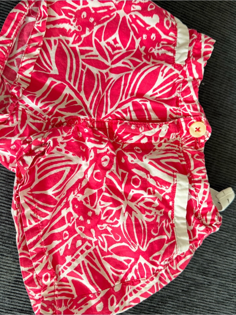 Lilly Pulitzer Hot Pink and White Floral Shorts